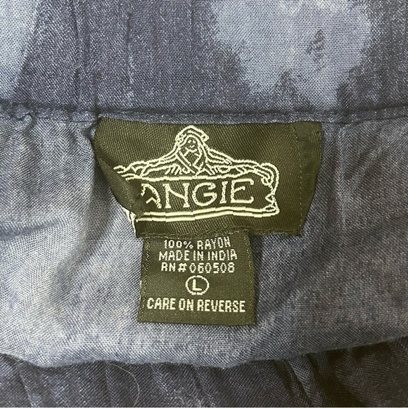 Angie Women's Tie Dye Red and Blue Strapless Long Maxi Dress - Picture 10 of 14